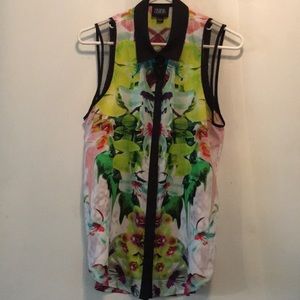 Colorful Prabal Gurung Target Sleeveless Top SzM.